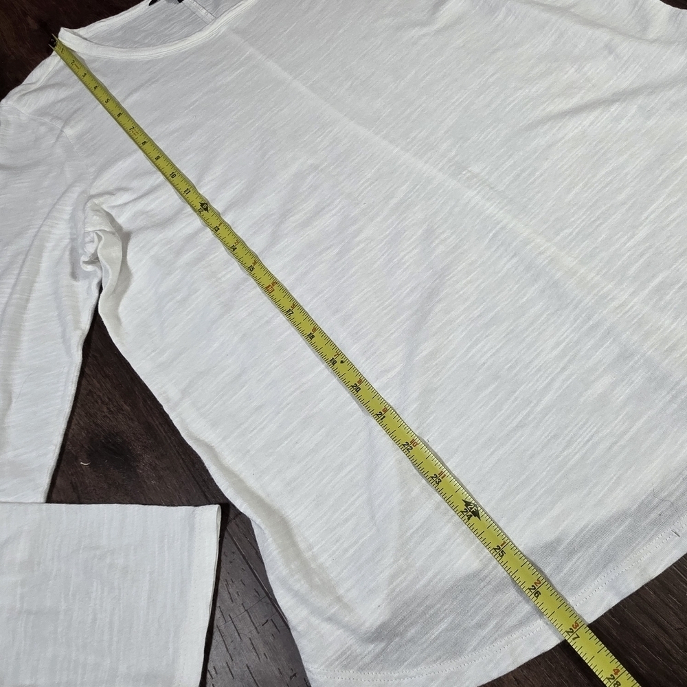 Banana Republic Thin White Long Sleeve Tee - Picture 3 of 6